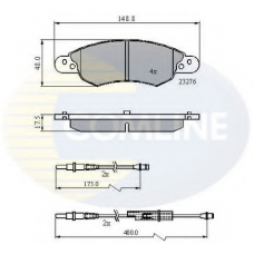 CBP21119 COMLINE Комплект тормозных колодок, дисковый тормоз