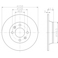 8DD 355 102-091 HELLA PAGID Тормозной диск