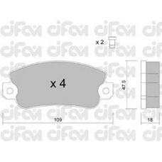 822-033-1 CIFAM Комплект тормозных колодок, дисковый тормоз