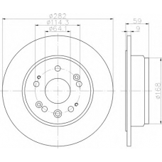 8DD 355 119-031 HELLA Тормозной диск