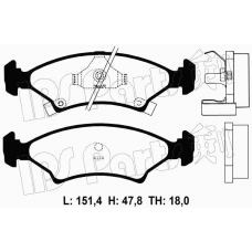 IBD-1398 IPS Parts Комплект тормозных колодок, дисковый тормоз