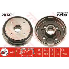 DB4271 TRW Тормозной барабан