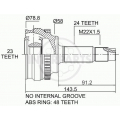 OJ-0247 InterParts Шарнирный комплект, приводной вал