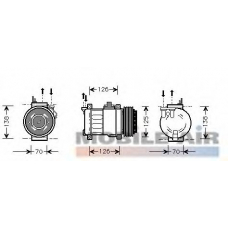 3000K276 VAN WEZEL Компрессор, кондиционер