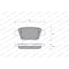 151-2307 WEEN Комплект тормозных колодок, дисковый тормоз