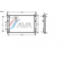 FD2324 AVA Радиатор, охлаждение двигателя