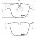 8DB 355 013-171 HELLA Комплект тормозных колодок, дисковый тормоз