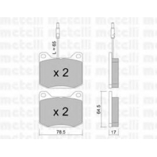 22-0080-0 METELLI Комплект тормозных колодок, дисковый тормоз