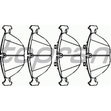 110 538 TOPRAN Комплект тормозных колодок, дисковый тормоз