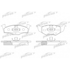 PBP1101 PATRON Комплект тормозных колодок, дисковый тормоз