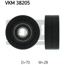 VKM 38205 SKF Паразитный / ведущий ролик, поликлиновой ремень
