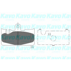 KBP-9073 KAVO PARTS Комплект тормозных колодок, дисковый тормоз