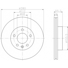 8DD 355 105-592 HELLA PAGID Тормозной диск