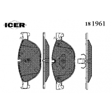 181961 ICER Комплект тормозных колодок, дисковый тормоз