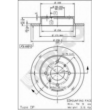 BS 7421 BRECO Тормозной диск