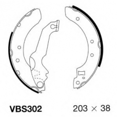 VBS302 MOTAQUIP Комплект тормозных колодок