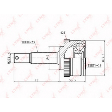 CO-5773A LYNX Co-5773a шрус наружный nissan micra(k11) 1.0 92-03