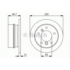 0 986 479 S17 BOSCH Тормозной диск