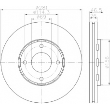 8DD 355 116-531 HELLA PAGID Тормозной диск