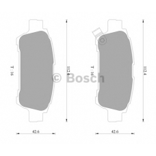 0 986 AB2 673 BOSCH Комплект тормозных колодок, дисковый тормоз