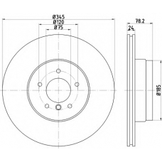 8DD 355 121-781 HELLA Тормозной диск