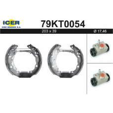 79KT0054 ICER Комплект тормозных колодок