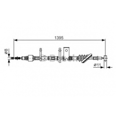 1 987 482 089 BOSCH Трос, стояночная тормозная система