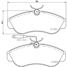 8DB 355 018-151 HELLA Комплект тормозных колодок, дисковый тормоз