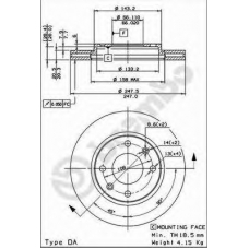 BS 7976 BRECO Тормозной диск