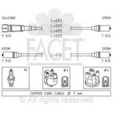 4.8965 FACET Комплект проводов зажигания