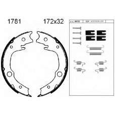 01781K BSF Комплект тормозных колодок, стояночная тормозная с