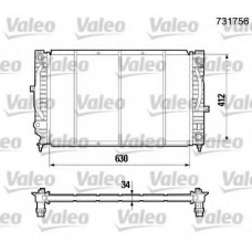 731756 VALEO Радиатор, охлаждение двигателя