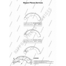 M350I05 NPS Комплект тормозных колодок