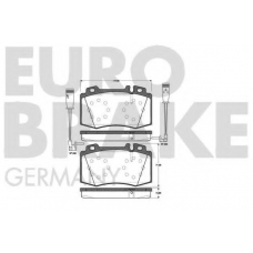 5502223347 EUROBRAKE Комплект тормозных колодок, дисковый тормоз