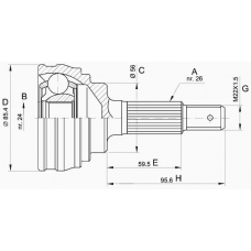 CVJ5067.10 OPEN PARTS Шарнирный комплект, приводной вал