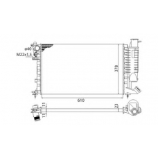 350213522003 MAGNETI MARELLI Радиатор, охлаждение двигателя