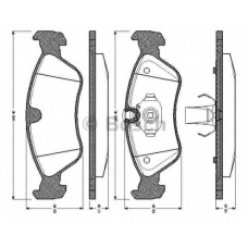 0 986 TB2 612 BOSCH Комплект тормозных колодок, дисковый тормоз