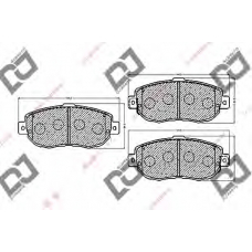 BP1071 DJ PARTS Комплект тормозных колодок, дисковый тормоз