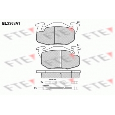 BL2363A1 FTE Комплект тормозных колодок, дисковый тормоз
