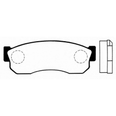 J PA-101AF JAPANPARTS Комплект тормозных колодок, дисковый тормоз