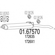 01.67570 MTS Глушитель выхлопных газов конечный