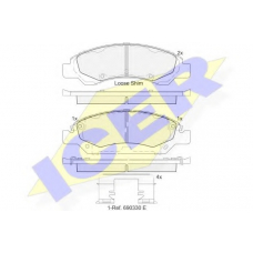 182138 ICER Комплект тормозных колодок, дисковый тормоз