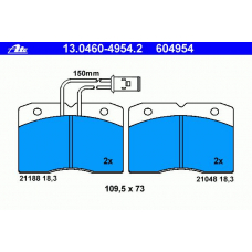 13.0460-4954.2 ATE Колодки тормозные