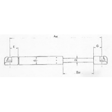 90 32 95-95 JOHNS Газовая пружина, крышка багажник