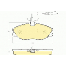 6111941 GIRLING Комплект тормозных колодок, дисковый тормоз