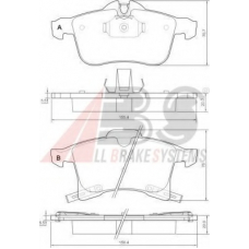 P 59 045 ABS Комплект тормозных колодок, дисковый тормоз