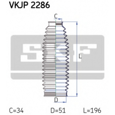 VKJP 2286 SKF Комплект пылника, рулевое управление