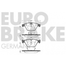 5502221533 EUROBRAKE Комплект тормозных колодок, дисковый тормоз