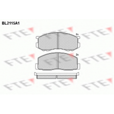 BL2115A1 FTE Комплект тормозных колодок, дисковый тормоз