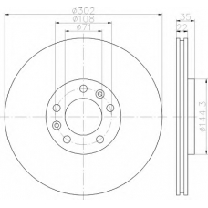 8DD 355 116-231 HELLA Тормозной диск